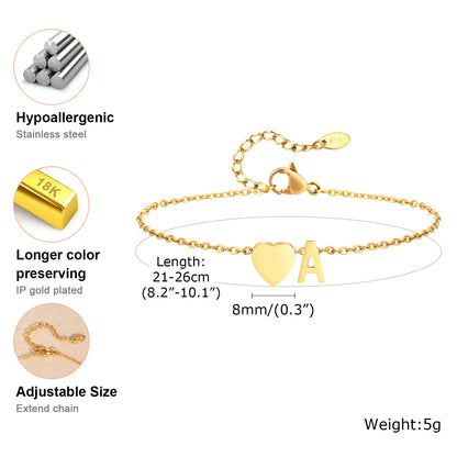 Personalized Heart Initial Anklet™
